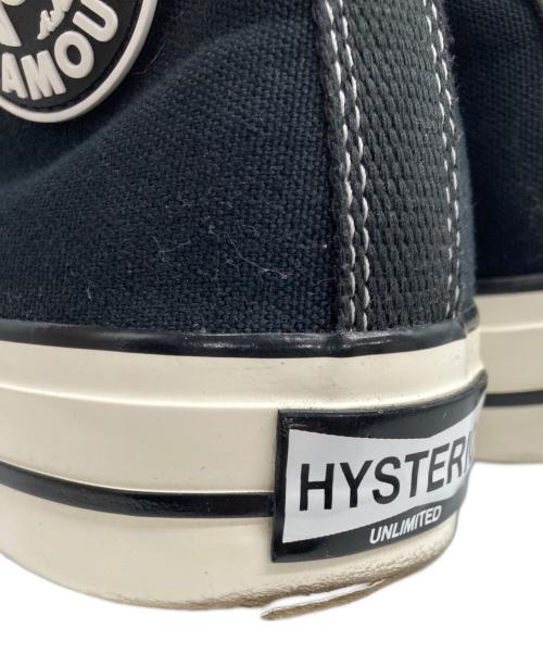 Hysteric Glamour（ヒステリックグラマー）Hysteric Glamour (ヒステリックグラマー) サイドジップ ハイカットスニーカー ブラック サイズ:26の古着・服飾アイテム