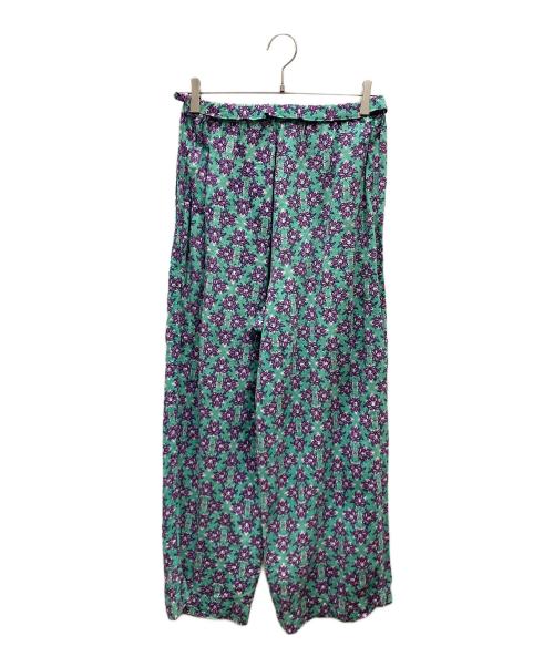 mala KALANCHOE（マーラ カランコエ）mala KALANCHOE (マーラ カランコエ) Cotton Linen Botanical Print Wide Pants パンツ グリーン サイズ:SIZE Mの古着・服飾アイテム