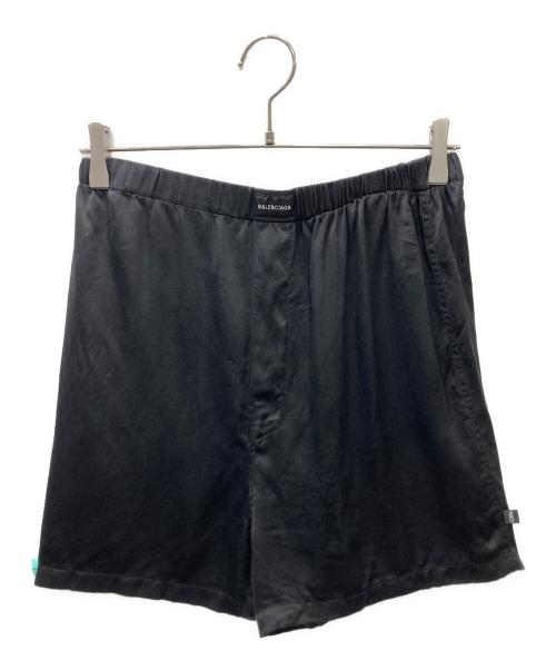 BALENCIAGA HOMEWEAR（バレンシアガ ホームウェア）BALENCIAGA HOMEWEAR (バレンシアガ ホームウェア) シルクショートパンツ ブラック サイズ:XSの古着・服飾アイテム