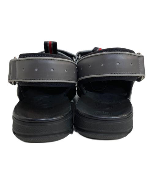 GUCCI（グッチ）GUCCI (グッチ) Tinsel Sport Sandals スポーツサンダル ブラック×グリーン サイズ:6の古着・服飾アイテム