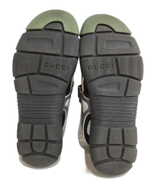 GUCCI（グッチ）GUCCI (グッチ) Tinsel Sport Sandals スポーツサンダル ブラック×グリーン サイズ:6の古着・服飾アイテム