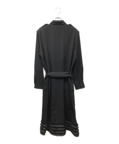 JUNYA WATANABE COMME des GARCONS（(ジュンヤワタナベ コムデギャルソン）JUNYA WATANABE COMME des GARCONS ((ジュンヤワタナベ コムデギャルソン) フリル ミリタリーデザインウールワンピース ブラック サイズ:SSの古着・服飾アイテム