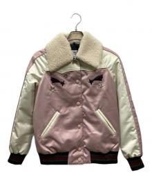 COACH（コーチ）の古着「スパンコールデザインスタジャン」｜ピンク