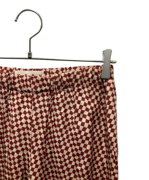 MARNI（マルニ）MARNI (マルニ) 総柄イージーパンツ レッド サイズ:38の古着・服飾アイテム