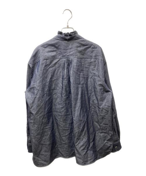 DEPAREILLE（デパリエ）DEPAREILLE (デパリエ) DENIM BOW SHIRT / デニムボウシャツ インディゴ サイズ:38の古着・服飾アイテム