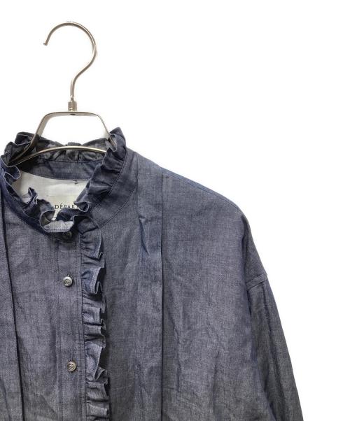 DEPAREILLE（デパリエ）DEPAREILLE (デパリエ) DENIM BOW SHIRT / デニムボウシャツ インディゴ サイズ:38の古着・服飾アイテム