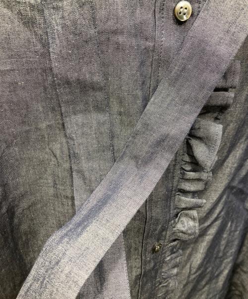 DEPAREILLE（デパリエ）DEPAREILLE (デパリエ) DENIM BOW SHIRT / デニムボウシャツ インディゴ サイズ:38の古着・服飾アイテム