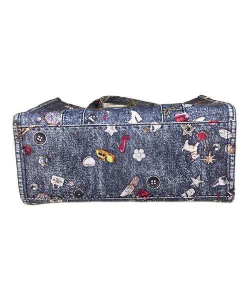 MARC JACOBS（マークジェイコブズ）MARC JACOBS (マークジェイコブズ) トロンプルイユ トリンケット ミディアムトート インディゴの古着・服飾アイテム