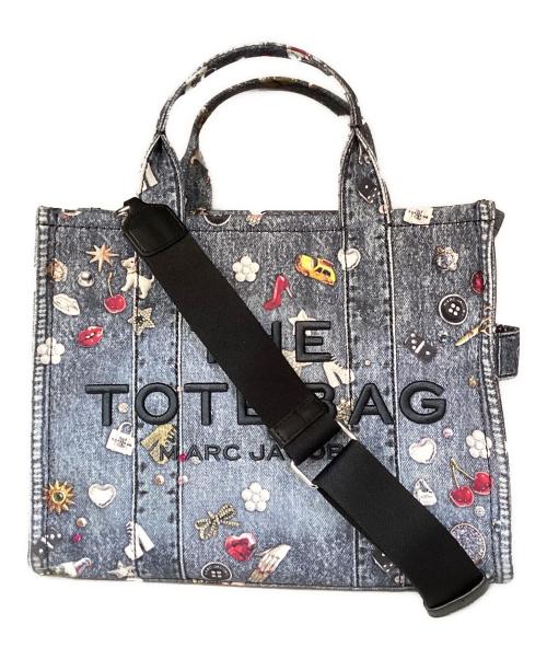MARC JACOBS（マークジェイコブズ）MARC JACOBS (マークジェイコブズ) トロンプルイユ トリンケット ミディアムトート インディゴの古着・服飾アイテム