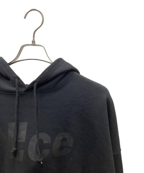 NICE（ナイス）NICE (ナイス) ロゴプリントパーカー ブラック サイズ:Lの古着・服飾アイテム