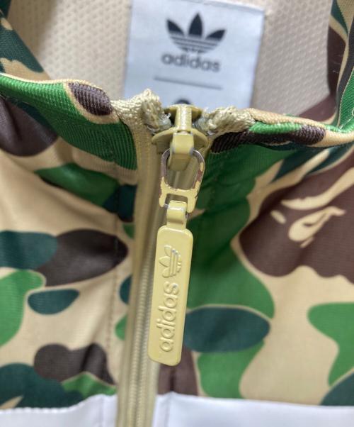 adidas（アディダス）adidas (アディダス) A BATHING APE (ア ベイシング エイプ) トラックジャケット カーキ サイズ:Lの古着・服飾アイテム