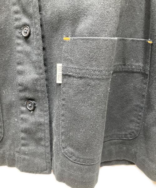 PINK HOUSE（ピンクハウス）PINK HOUSE (ピンクハウス) 99年製 USED コットンロゴプリントジャケット ブラック サイズ:LLの古着・服飾アイテム