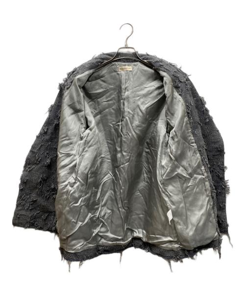 ERiKOKATORi（エリコカトリ）ERiKOKATORi (エリコカトリ) ripped wool w jacket ジャケット グレー サイズ:FREEの古着・服飾アイテム