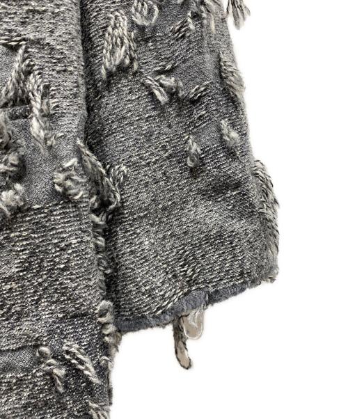 ERiKOKATORi（エリコカトリ）ERiKOKATORi (エリコカトリ) ripped wool w jacket ジャケット グレー サイズ:FREEの古着・服飾アイテム