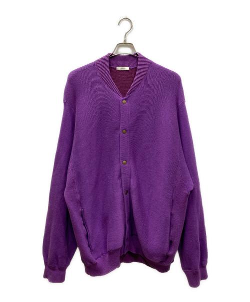BODHI（ボーディ）BODHI (ボーディ) COTTON CASHMERE RIVERSIBLE SWEAT CARDIGAN パープル サイズ:2の古着・服飾アイテム