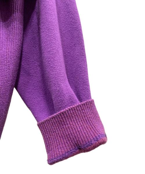 BODHI（ボーディ）BODHI (ボーディ) COTTON CASHMERE RIVERSIBLE SWEAT CARDIGAN パープル サイズ:2の古着・服飾アイテム