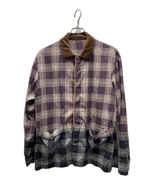 sacai（サカイ）sacai (サカイ) 21SS Plaid Overdye Jacket シャツ パープル サイズ:1の古着・服飾アイテム