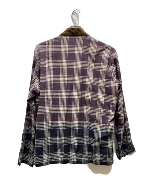 sacai（サカイ）sacai (サカイ) 21SS Plaid Overdye Jacket シャツ パープル サイズ:1の古着・服飾アイテム