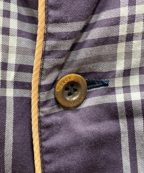 sacai（サカイ）sacai (サカイ) 21SS Plaid Overdye Jacket シャツ パープル サイズ:1の古着・服飾アイテム
