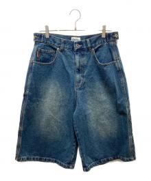 9090×DEATH "56" SENTENCE（9090）の古着「Dragon jorts デニムショーツ」｜ブルー