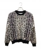 WACKO MARIAワコマリア）の古着「18AW LEOPARD MOHAIR CARDIGAN ニット」｜パープル