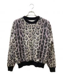 WACKO MARIA（ワコマリア）の古着「18AW LEOPARD MOHAIR CARDIGAN ニット」｜パープル