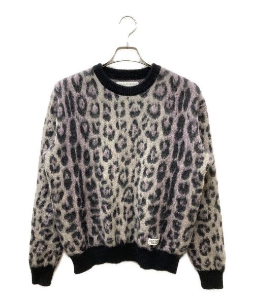 WACKO MARIA（ワコマリア）WACKO MARIA (ワコマリア) 18AW LEOPARD MOHAIR CARDIGAN ニット パープル サイズ:Sの古着・服飾アイテム