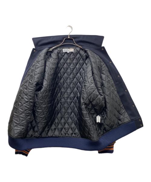 BEAMS（ビームス）BEAMS (ビームス) google Play オリジナルバーシティジャケット ブラック×ブラウン サイズ:XLの古着・服飾アイテム