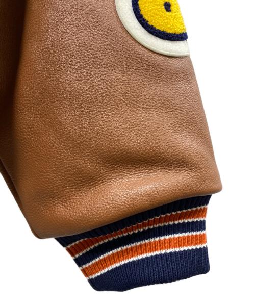 BEAMS（ビームス）BEAMS (ビームス) google Play オリジナルバーシティジャケット ブラック×ブラウン サイズ:XLの古着・服飾アイテム