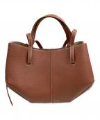 POLENEポレーヌ）の古着「Cyme mini エディション コニャック テクスチャード2WAYバッグ」｜ブラウン