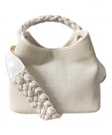 elleme（エレメ）の古着「ラフィアハンドル 2WAYショルダーバッグ」｜ホワイト