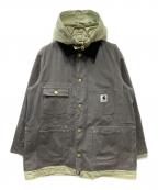 sacai×CarHarttサカイ×カーハート）の古着「24SS sacai Carhartt WIP Reversible Duck Coat リバーシブルダックコート」｜グレー×グリーン