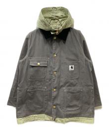 sacai×CarHartt（サカイ×カーハート）の古着「24SS sacai Carhartt WIP Reversible Duck Coat リバーシブルダックコート」｜グレー×グリーン
