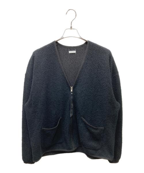 Name.（ネーム）Name. (ネーム) CURL YARN ZIP UP CARDIGAN ジップアップVネックカーディガン ブラック サイズ:2の古着・服飾アイテム