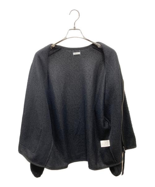 Name.（ネーム）Name. (ネーム) CURL YARN ZIP UP CARDIGAN ジップアップVネックカーディガン ブラック サイズ:2の古着・服飾アイテム