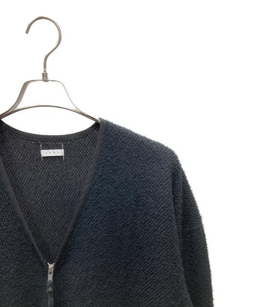 Name.（ネーム）Name. (ネーム) CURL YARN ZIP UP CARDIGAN ジップアップVネックカーディガン ブラック サイズ:2の古着・服飾アイテム