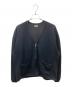 Name.（ネーム）の古着「CURL YARN ZIP UP CARDIGAN ジップアップVネックカーディガン」｜ブラック