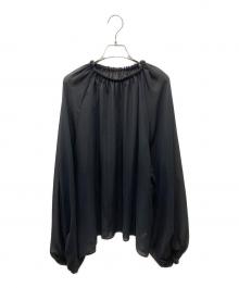 DEUXIEME CLASSE（ドゥーズィエム クラス）の古着「ポリエステルシフォンシアーブラウス」｜ブラック