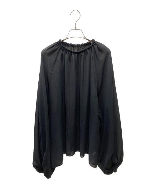 DEUXIEME CLASSE（ドゥーズィエム クラス）Deuxieme Classe (ドゥーズィエム クラス) ポリエステルシフォンシアーブラウス ブラック サイズ:Freeの古着・服飾アイテム