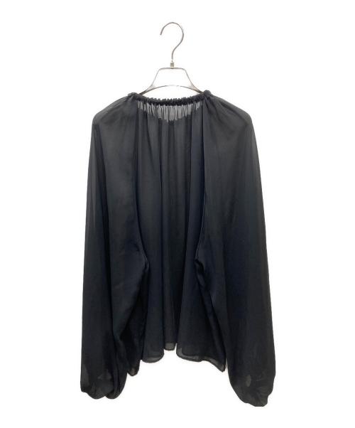 DEUXIEME CLASSE（ドゥーズィエム クラス）Deuxieme Classe (ドゥーズィエム クラス) ポリエステルシフォンシアーブラウス ブラック サイズ:Freeの古着・服飾アイテム