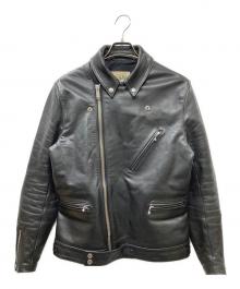 666（666）の古着「フロントフラップ LJM-8 ライダースジャケット」｜ブラック