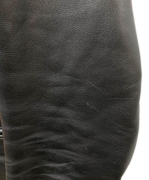 666（トリプルシックス レザーウェア）666 (トリプルシックス レザーウェア) フロントフラップ LJM-8 ライダースジャケット ブラック サイズ:38の古着・服飾アイテム