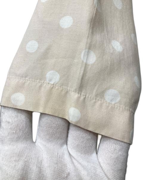 COMME des GARCONS HOMME PLUS（コムデギャルソンオムプリュス）COMME des GARCONS HOMME PLUS (コムデギャルソンオムプリュス) 90s レーヨンシルク 切替オープンカラーシャツ ベージュ×ブルー サイズ:印字消えの為不明の古着・服飾アイテム