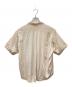 COMME des GARCONS HOMME PLUS (コムデギャルソンオムプリュス) 90s レーヨンシルク 切替オープンカラーシャツ ベージュ×ブルー サイズ:印字消えの為不明：10000円