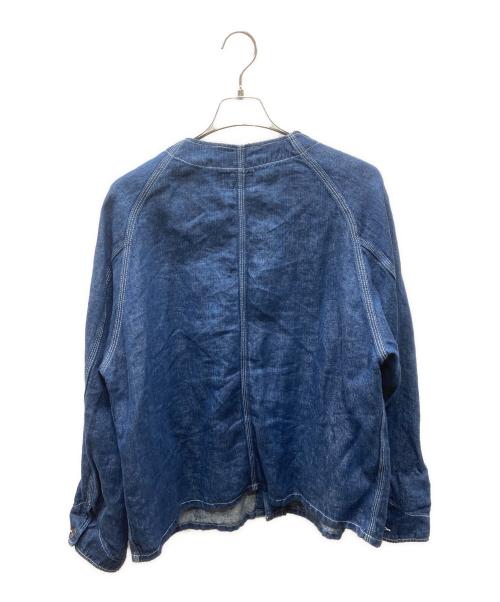 BEAMS PLUS（ビームスプラス）BEAMS PLUS (ビームスプラス) リネンエンジニアジャケット インディゴ サイズ:Lの古着・服飾アイテム