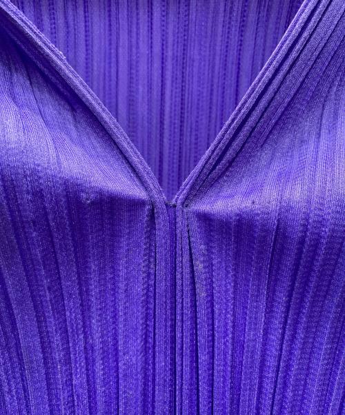 PLEATS PLEASE（プリーツプリーズ）PLEATS PLEASE (プリーツプリーズ) ハイネックプリーツカットソー ブルー サイズ:3の古着・服飾アイテム