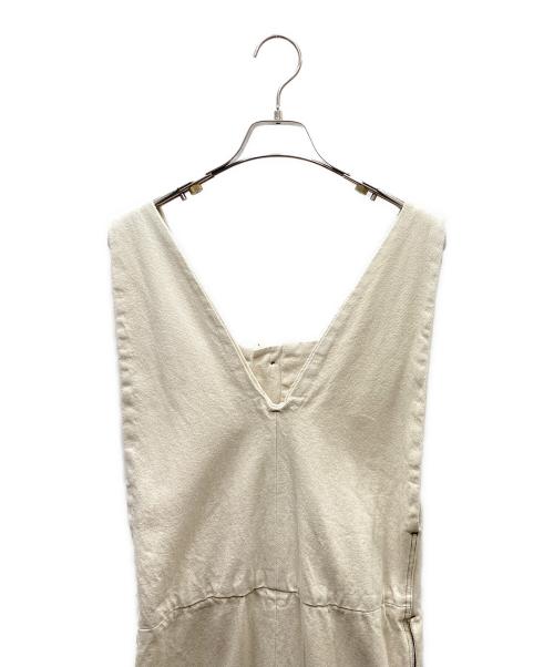 BASE RANGE INDRE（ベースレンジ アンドル）BASE RANGE INDRE (ベースレンジ アンドル) デニムオーバーオール アイボリー サイズ:SIZE XSの古着・服飾アイテム