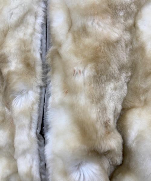 08sircus（ゼロエイトサーカス）08sircus (ゼロエイトサーカス) MA-1×Eco fur reversible / MA-1×エコファー リバーシブル ベージュ×カーキ サイズ:5の古着・服飾アイテム