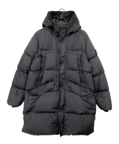 STONE ISLAND（ストーンアイランド）STONE ISLAND (ストーンアイランド) Garment Dyed Long Parka Jacket ダウンコート ブラック サイズ:Lの古着・服飾アイテム