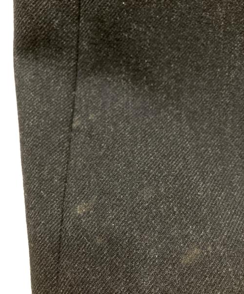 PRADA（プラダ）PRADA (プラダ) レザーパイピングウール比翼コート ブラック サイズ:40の古着・服飾アイテム